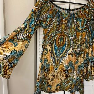3/20 Bohemian multicolored tunic top